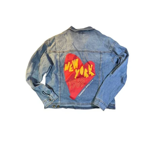 STONEWALL RIOTS Denim Jeans Jacket (BRAND NEW W/ TAGS) Size SMALL - Picture 1 of 10